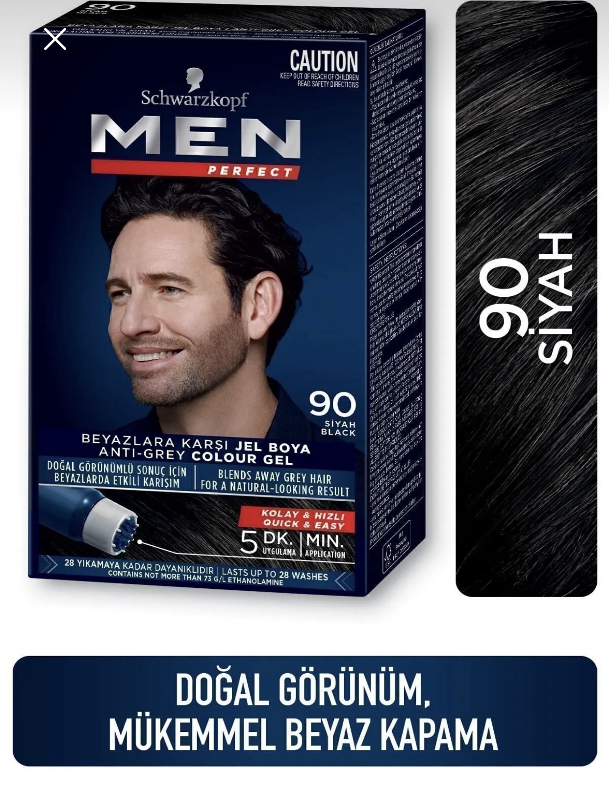screenshot Men Perfect Schwarzkopf Saç Boyası 90 - Siyah - Görsel 1